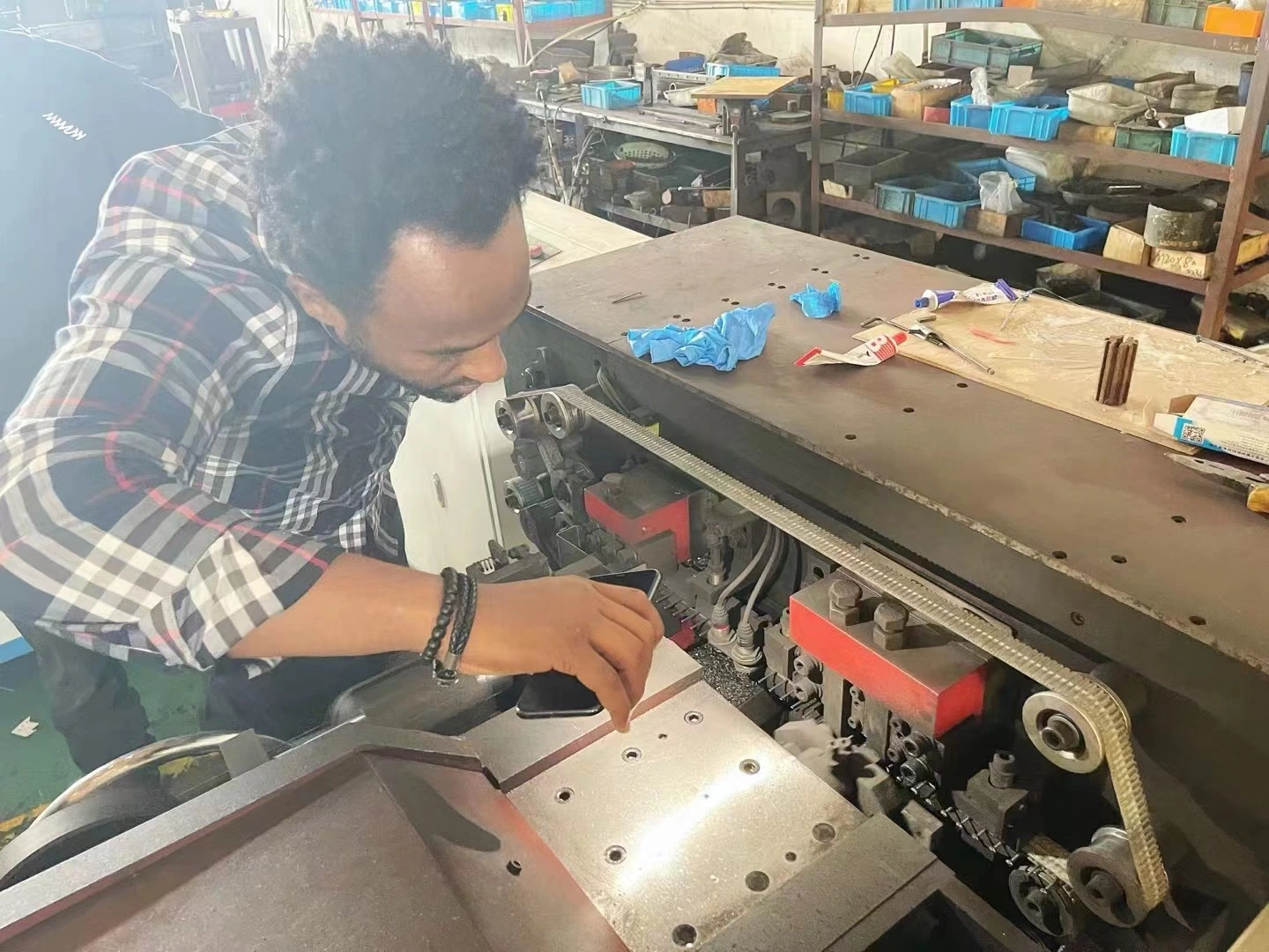 Ethiopian Customer Visited our Wire Drawing Machine and Nail Making Machine Factory