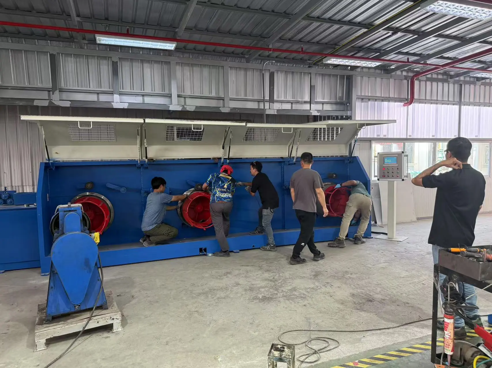 Our team visited Emerson Thailand branch - SENSIENCE, to conduct Machines' Maintenance and Technical Guidance on the wire drawing machines