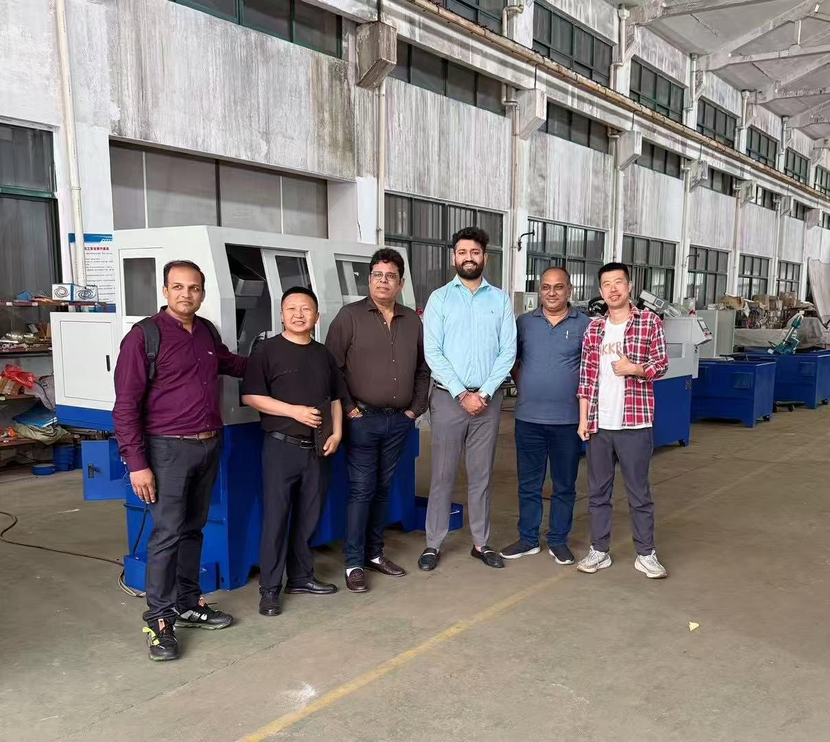 Indian Customers Visited our Nut Tapping Machine Factory