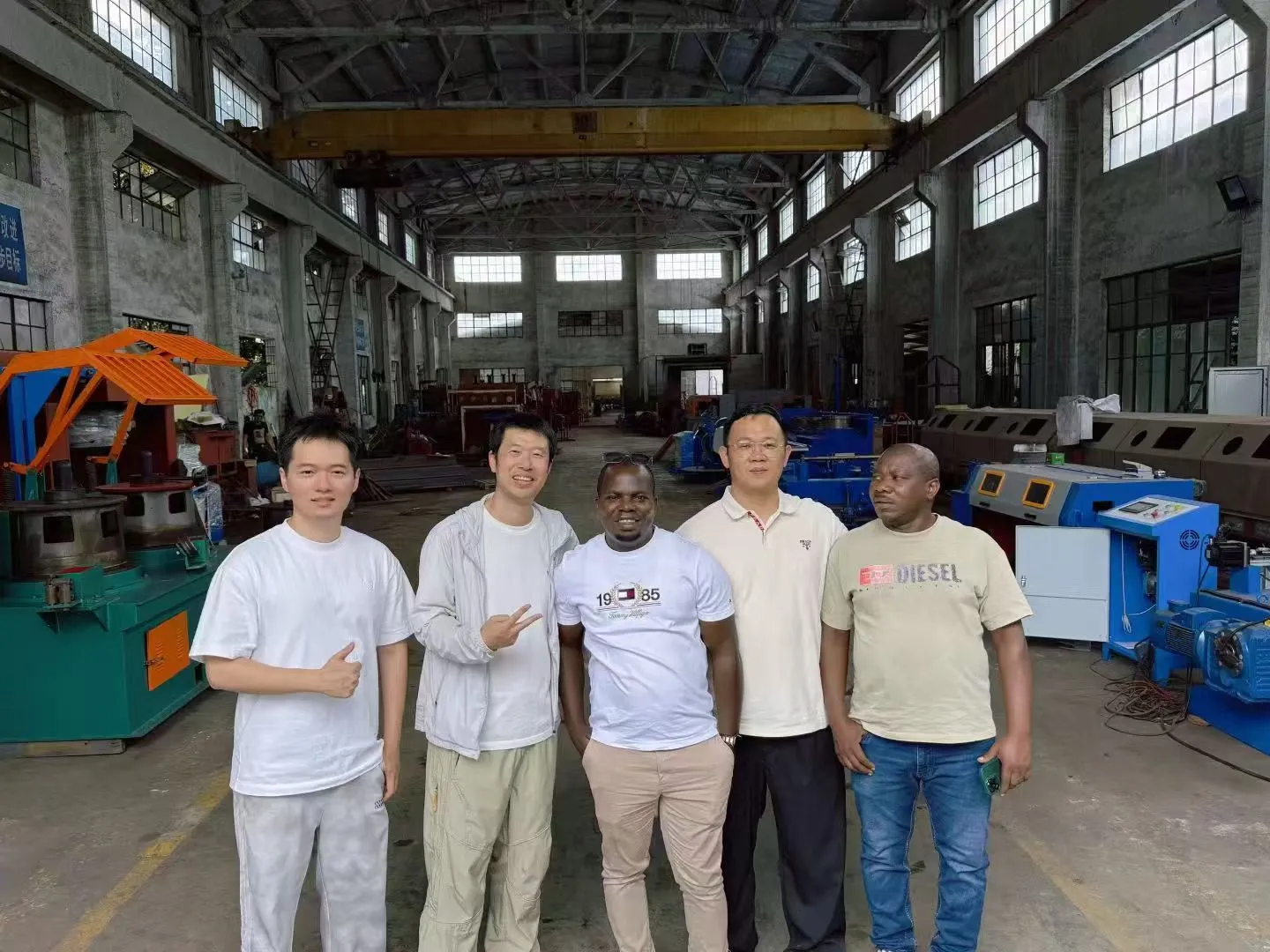 Burundian Client visit our wire drawing machine factory and confirm the order