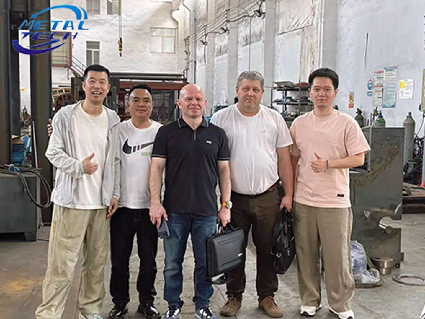 Russia Client visit our gabion machine factory