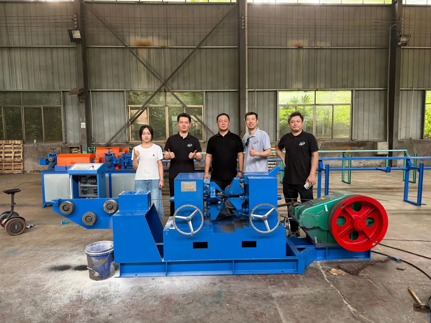 Ribbed Bar Making Machine and Straightening and Cutting Machines Inspection for Burundian order