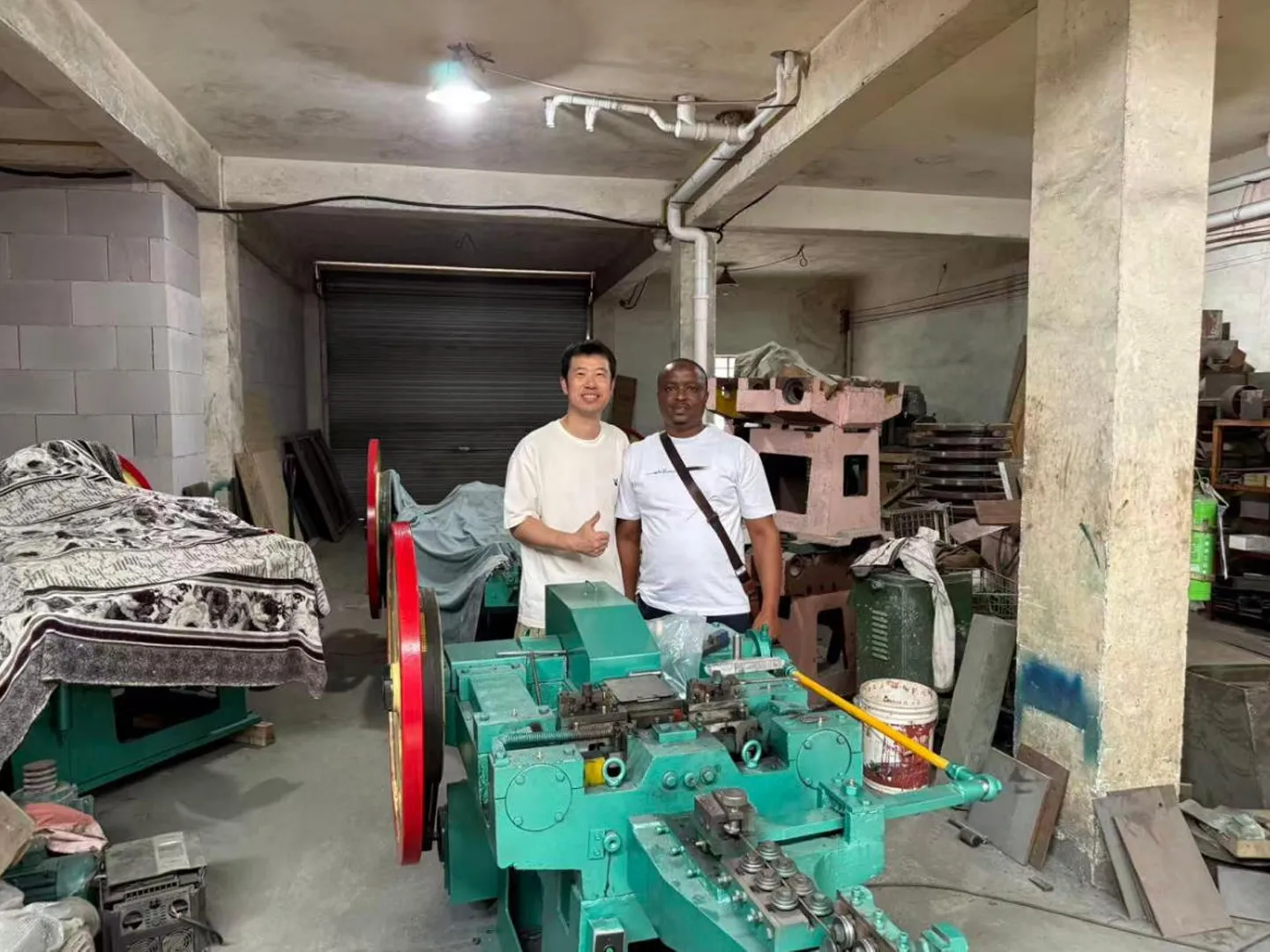 Tanzania Client visit our Nail Making Machine factory
